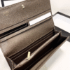 6-315 Gucci Jumbo Gg Monogram Flap Wallet Brown 7.5 Inches