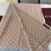 6-322.png Gucci Gg Monogram Wool Scarf Pink/Beige 70.8 Inches