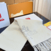 6-325.png Hermès Paris Logo Scarf Cream/White 74.8 Inches