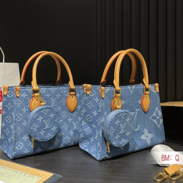 Louis Vuitton Onthego Small Denim Monogram 9.8 Inches
