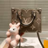 Louis Vuitton Onthego Mini Monogram Taupe Beige 7 Inches
