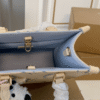 Louis Vuitton Onthego PM Monogram Empreinte Ivory Blue 9.8 Inches
