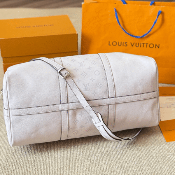 Louis Vuitton Keepall 40 Monogram Empreinte White 15.7 Inches M30885