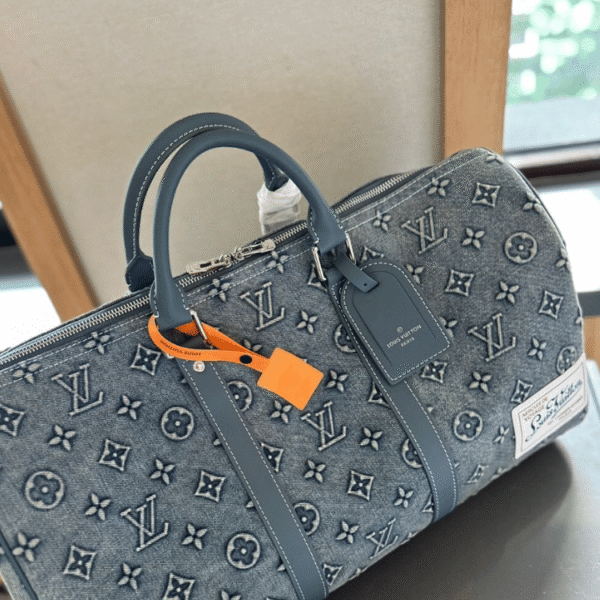 Louis Vuitton Keepall 50 Denim Monogram Blue 20 Inches