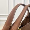 6-4 Gucci Softbit Maxi Suede Shoulder Bag Brown 16.5 Inches