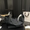 Chanel Coco Cabas Shopping Bag Denim Dark Blue 14.2 Inches