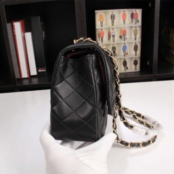 Chanel Classic Flap Black Gold Hardware 9.8 Inches