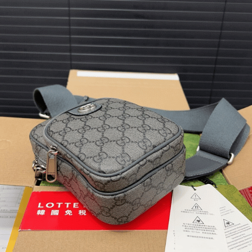 Gucci Ophidia Gg Mini Messenger Bag Grey 7 Inches