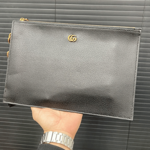 Gucci Gg Clutch Bag Black 11.4 Inches