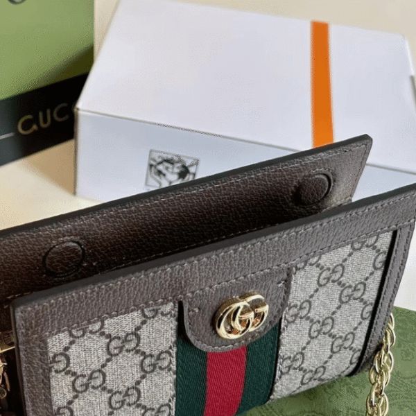 Gucci Ophidia Mini Chain Bag Beige 7 Inches