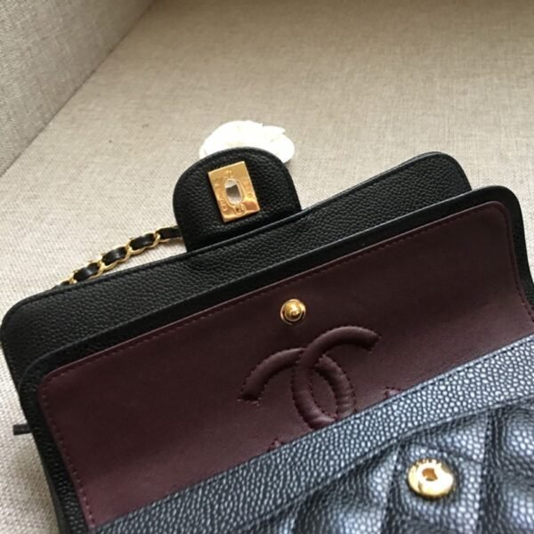 [Premium Quality] – Chanel Medium Classic Handbag Grained And Gold Tone Metal Black 10.2 Inches A01113 Y01864 C3906