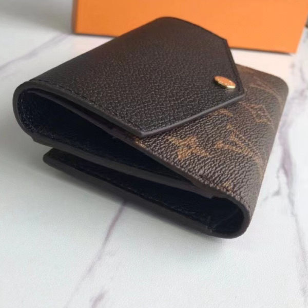 Louis Vuitton Compact Wallet Pallas Monogram Black 6 Inches M60140