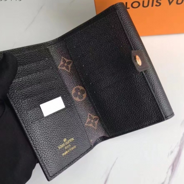 Louis Vuitton Compact Wallet Pallas Monogram Black 6 Inches M60140