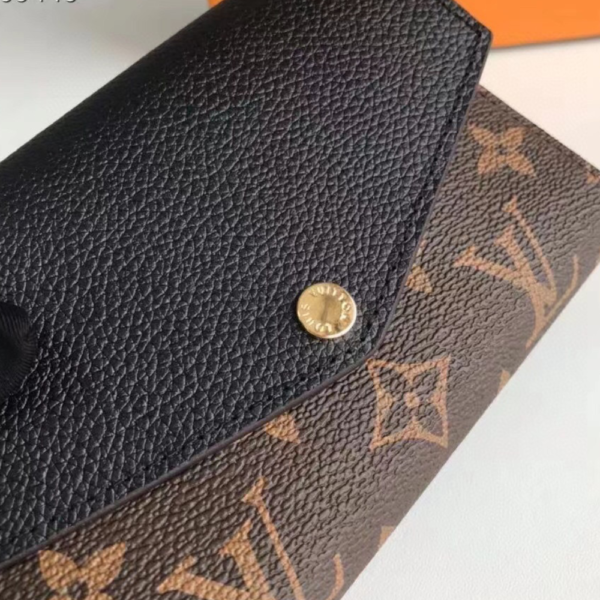 Louis Vuitton Compact Wallet Pallas Monogram Black 6 Inches M60140