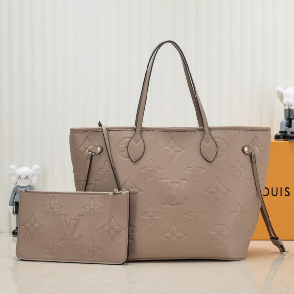 Louis Vuitton Neverfull MM Tourterelle Gray 12.2 Inches M12605