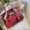 Hermes Birkin 35 Togo Leather Gold Hardware Dark Red 35Cm