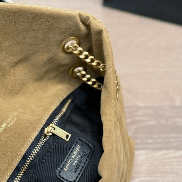 Saint Laurent Loulou Puffer Mini Bag Tan  10.2 Inches 7593371U8073194