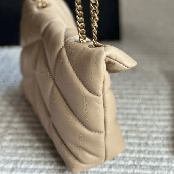 Saint Laurent Loulou Puffer Mini Bag Nude 9 Inches 5774761El072721