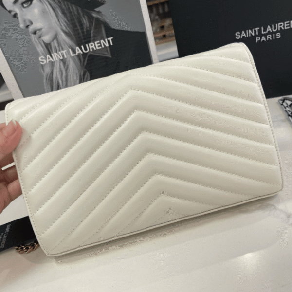 Saint Laurent Envelope Woc White Bag 8.7 Inches 377828BOW019207
