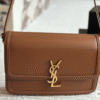 Saint Laurent Solferino Satchel Bag Tan 9 Inches