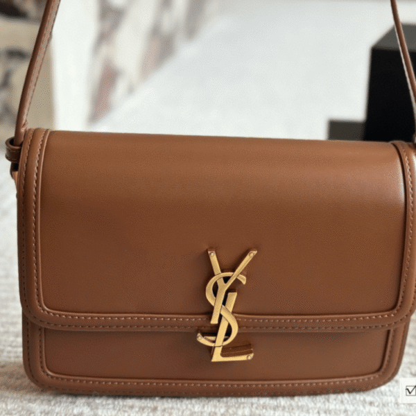 Saint Laurent Solferino Satchel Bag Tan 9 Inches