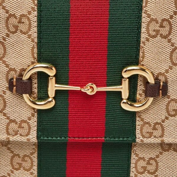 Gucci Paparazzo Medium Top Handle Bag GG Canvas Sand Brown 12.6 Inches