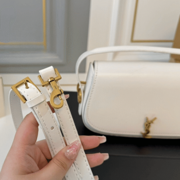 Saint Laurent Voltaire Shoulder Bag Mini White 8.3 Inches