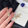Louis Vuitton Lv Charm Drop Earrings Gold-Tone