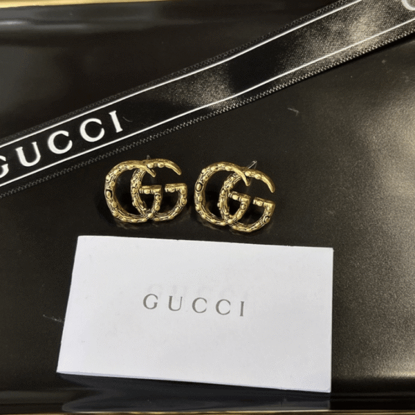 Gucci Interlocking G Small Hoop Earrings Gold-Tone