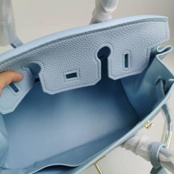 Hermes Birkin 35 Togo Leather Gold Hardware Blue 13.7 Inches