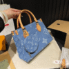 Louis Vuitton Onthego Small Denim Monogram 9.8 Inches