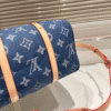 7-193 Louis Vuitton Keepall 30 Denim Monogram Blue 12 Inches