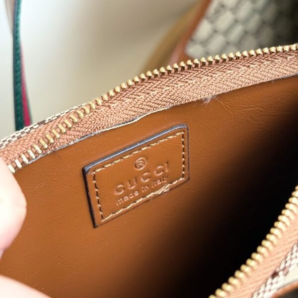 7-25 Gucci Giglio Large Tote Bag Dark Brown Leather 23.6 Inches 853971 AAF2H 7645