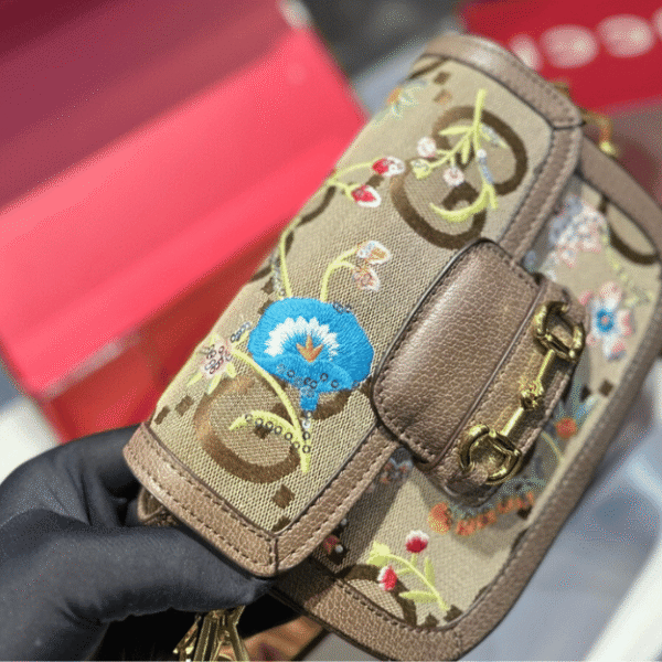 Gucci Horsebit 1955 Shoulder Bag Brown 10.2 Inches