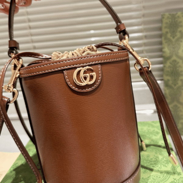 Gucci Ophidia Mini Bucket Bag Brown 4.5 Inches 760201 AACP4 2342