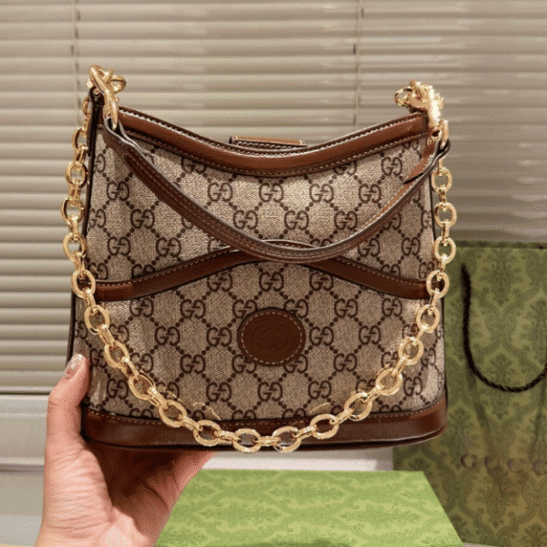 Gucci Ophidia Small Bucket Bag Gg Canvas 9.8 Inches