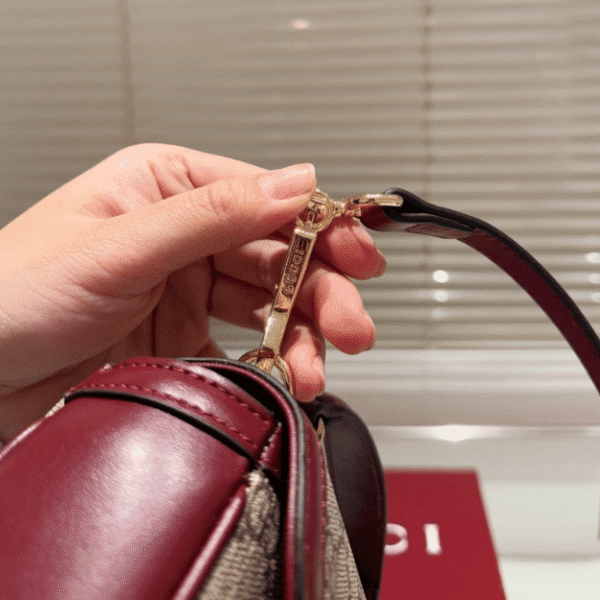 Gucci Horsebit 1955 Mini Top Handle Bag Red 9.1 Inches