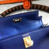 [Premium Quality] – Hermès Kelly Mini II Bag Blue 7.5 Inches
