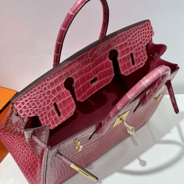 [Premium Quality] – Hermès Birkin Bag Fuchsia Crocodile 11.8 Inches