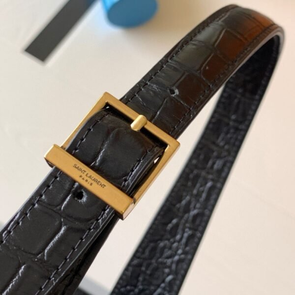 [Premium Quality] – Saint Laurent Le 5 À 7 Hobo Bag Black Croc 9.4 Inches 657228Dzesw1062