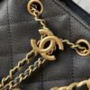 [Premium Quality] – Chanel 25 Small Handbag Grained And Gold Tone Metal Black 10.2 Inches As5293 B20304 94305