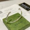 Gucci Trademark Sterling Silver Geometric Cuff Bracelet