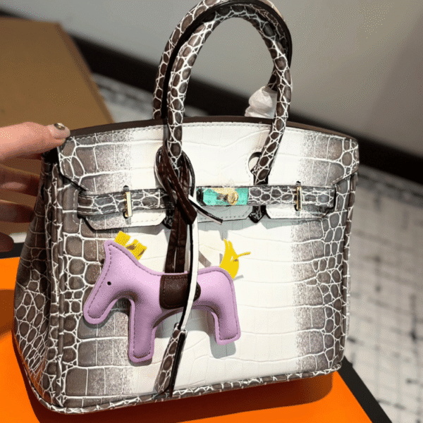 7-65.png Hermès Birkin Bag 25 White Crocodile Pattern 10.2 Inches