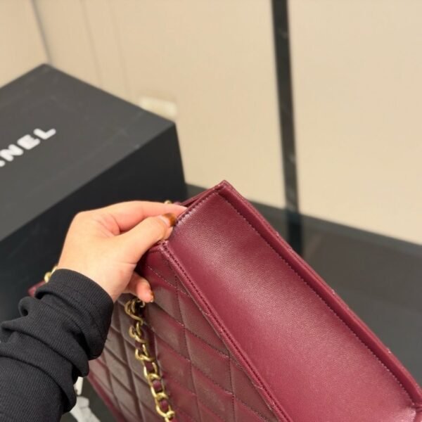 Chanel Small Shopping Bag Gold Tone Burgundy 12.2 Inches AS4940 B17067 NY570