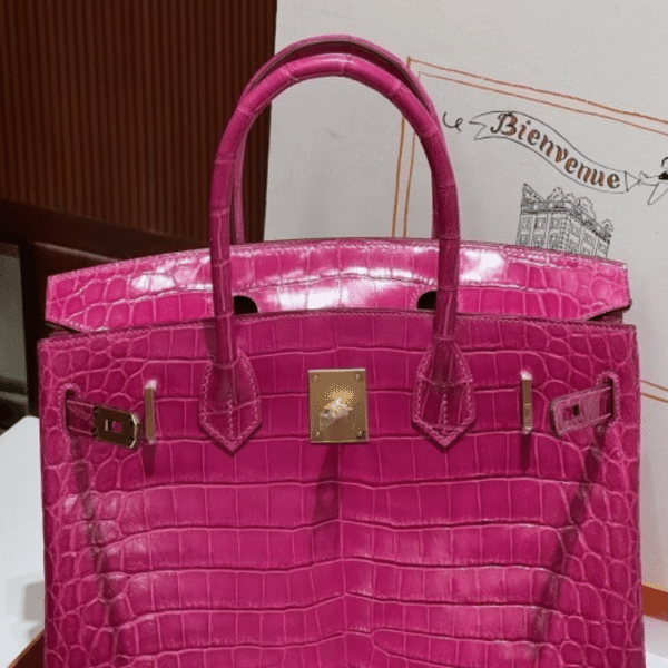 Hermès Birkin Bag Fuchsia Crocodile 11.8 Inches