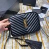 [Premium Quality] – Saint Laurent Lou Camera Bag In Quilted Black Gold Leather 9 Inches 612544Dv7071000