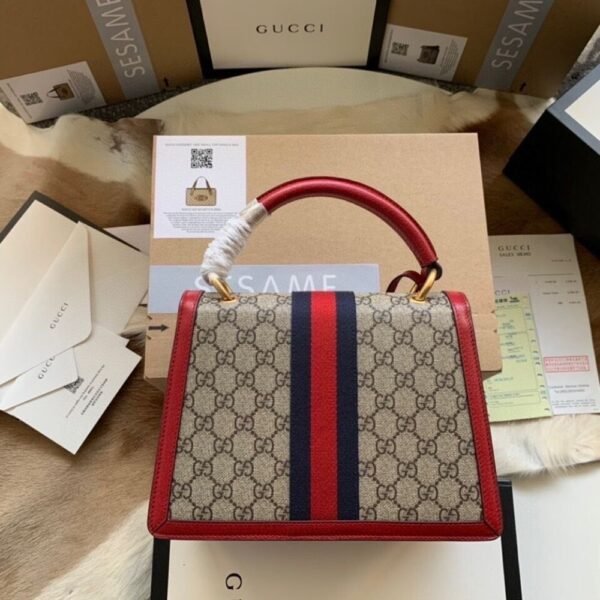[Premium Quality] – Gucci Queen Margaret Gg Small Top Handle Bag Red 10 Inches 476541 9I6St 8540