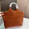 Saint Laurent Large Tote Bag In Suede Copper 14.2 Inches