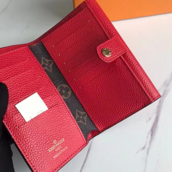 Louis Vuitton Compact Wallet Pallas Monogram Cerise 6 Inches M60140