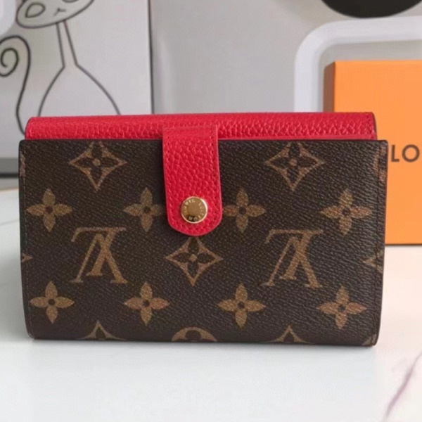 Louis Vuitton Compact Wallet Pallas Monogram Cerise 6 Inches M60140